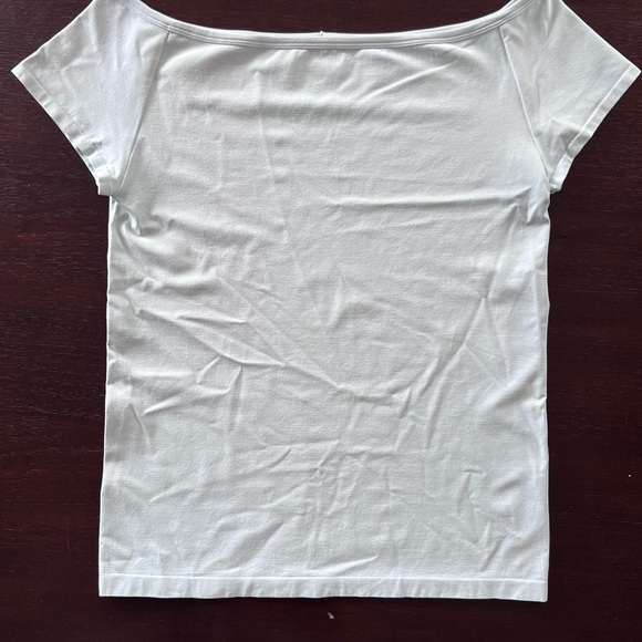 Helmut Lang off-shoulder fitted t-shirt - Picture 2 of 3